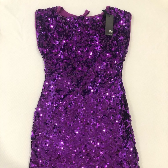 Purple Sequins Cocktail dress — purchased from ASOS - Picture 2 of 5